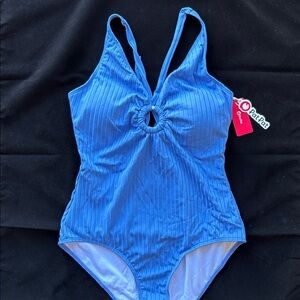 PatPat size Medium women’s light blue one piece swimsuit